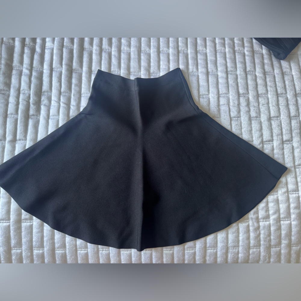 BCBGMaxAzria Black Skater Mini Skirt Casual